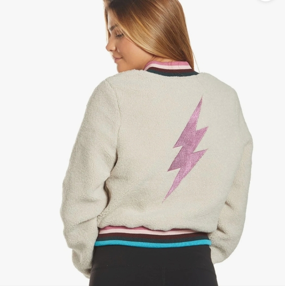 Spiritual Gangster Sherpa Faux Fur Bomber Jacket - Picture 3 of 15